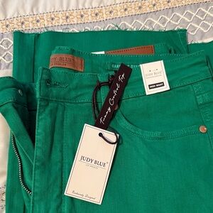 Judy Blue Women's Vibrant Green High Rise Jeans